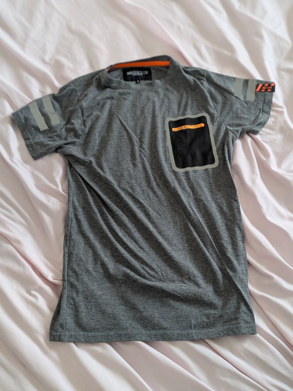 Brooklyn Standard Gray Reflective Detail Tee Size S